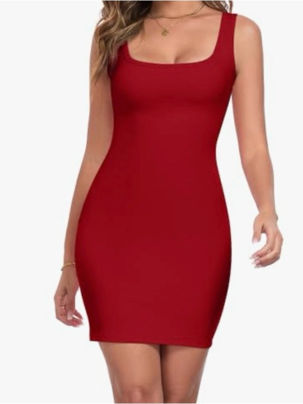 Women’s Sleeveless Bodycon Mini Dress - Red